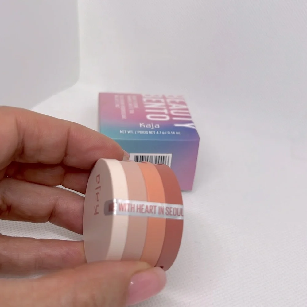 Kaja Beauty Bento Bouncy Chrome Shimmer & Matte Trio - Peach Madeline NEW w/Seal